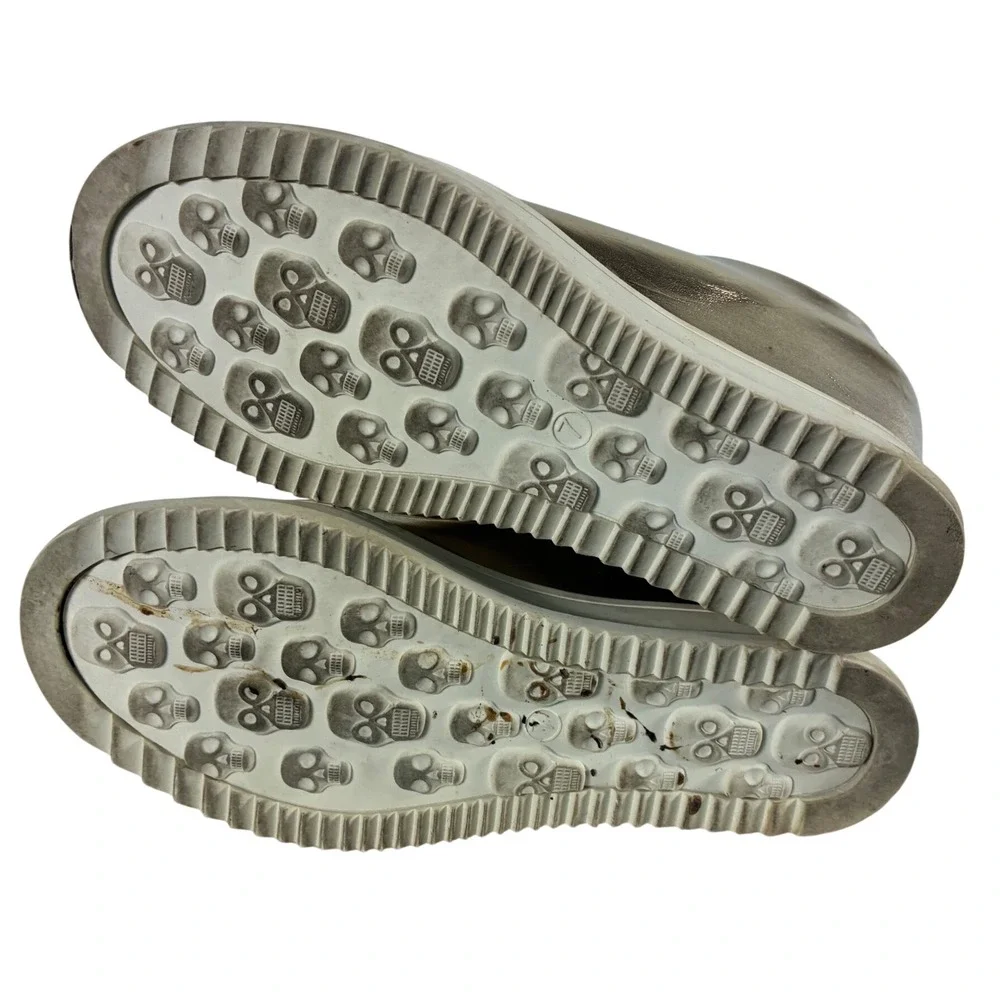 Mojo Moxy Metallic Wedge Sneakers Bundle Gold Silver Rhinestone Skulls Womens 7M